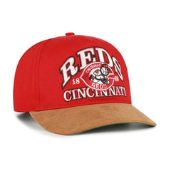 Cincinnati Reds '47 Cooperstown Break Wood Suede Hitch Adjustable Hat - MLB Hats