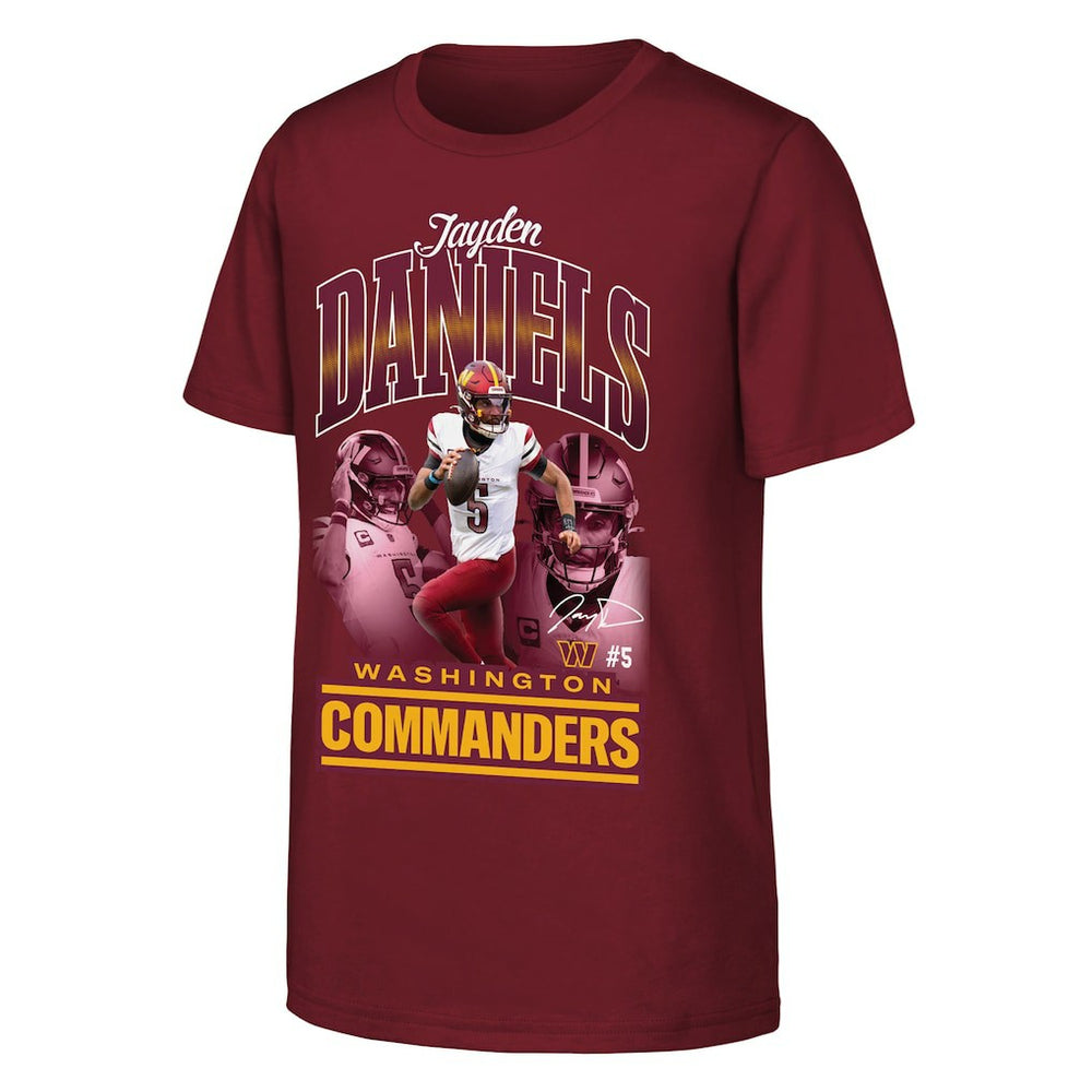 Washington Commanders Jayden Daniels Outerstuff Youth Triple Pic T-Shirt | NFL Near me