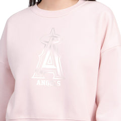 Los Angeles Angels Starter Women's Pastels Boxy Fleece Sweatshirt - MLB Sweatshirts