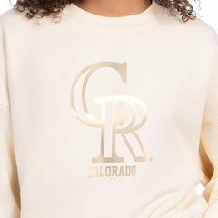 Colorado Rockies Starter Women's Pastels Boxy Fleece Sweatshirt - MLB Sweatshirts