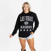 Las Vegas Raiders Gameday Couture Women's Oversized Everyday Star Long Sleeve T-Shirt | NFL New