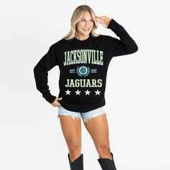 Jacksonville Jaguars Gameday Couture Women's Oversized Everyday Star Long Sleeve T-Shirt | NFL Outlet