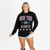 New York Giants Gameday Couture Women's Oversized Everyday Star Long Sleeve T-Shirt | NFL Outlet