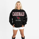 Arizona Cardinals Gameday Couture Women's Oversized Level Up Black Label Premium Fleece Sweatshirt | NFL Online