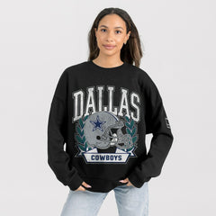 Dallas Cowboys Gameday Couture Women's Oversized Victory Lane Black Label Premium Fleece Sweatshirt | NFL Near me
