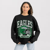 Philadelphia Eagles Gameday Couture Women's Oversized Victory Lane Black Label Premium Fleece Sweatshirt | NFL Online