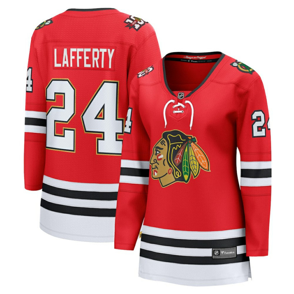 Sam Lafferty Chicago Blackhawks Fanatics Women's Centennial Breakaway Player Jersey - NHL Jerseys