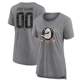 Anaheim Ducks Women's Heritage Custom Tri-Blend T-Shirt - NHL T-shirts