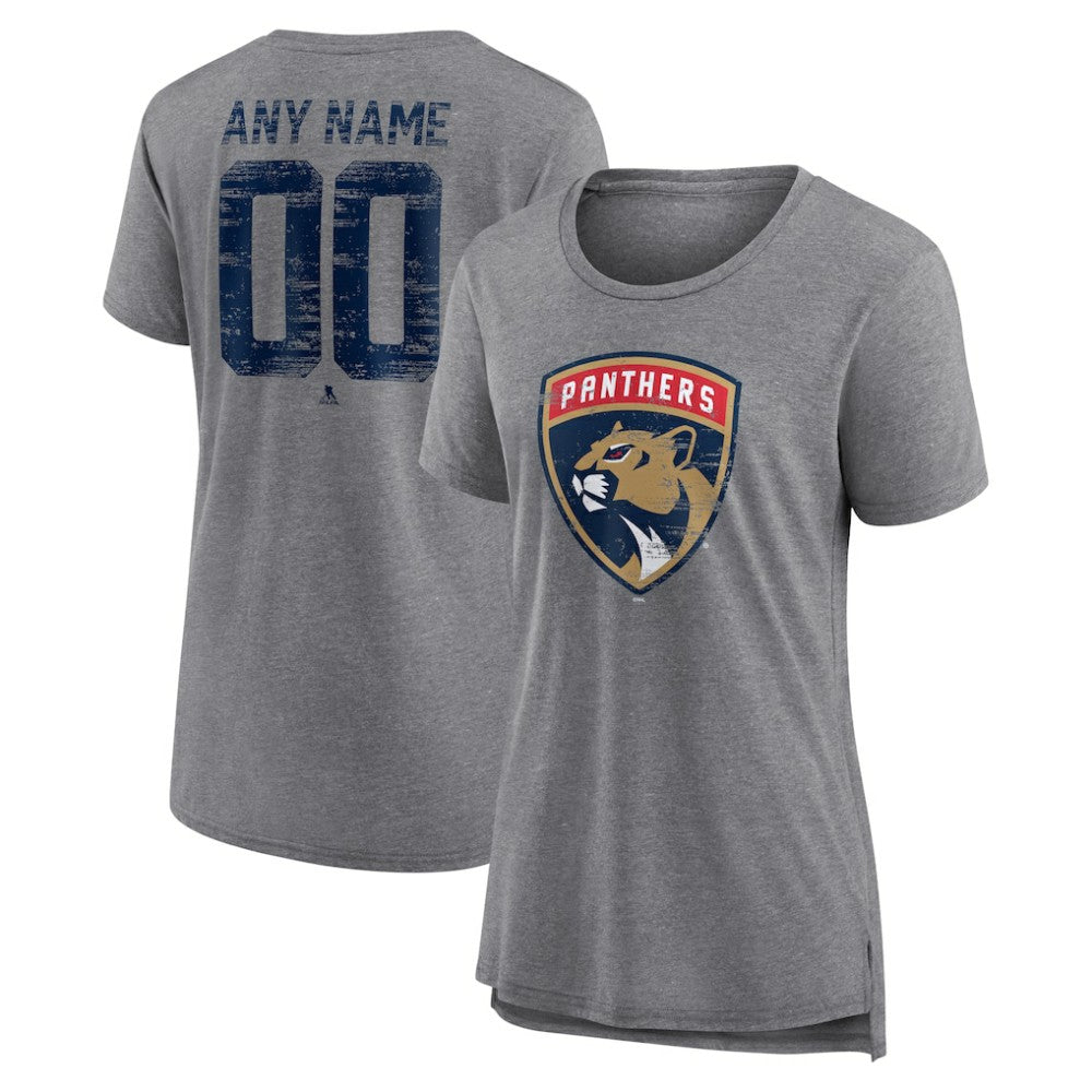 Florida Panthers Women's Heritage Custom Tri-Blend T-Shirt - NHL T-shirts