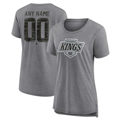 Los Angeles Kings Women's Heritage Custom Tri-Blend T-Shirt - NHL T-shirts