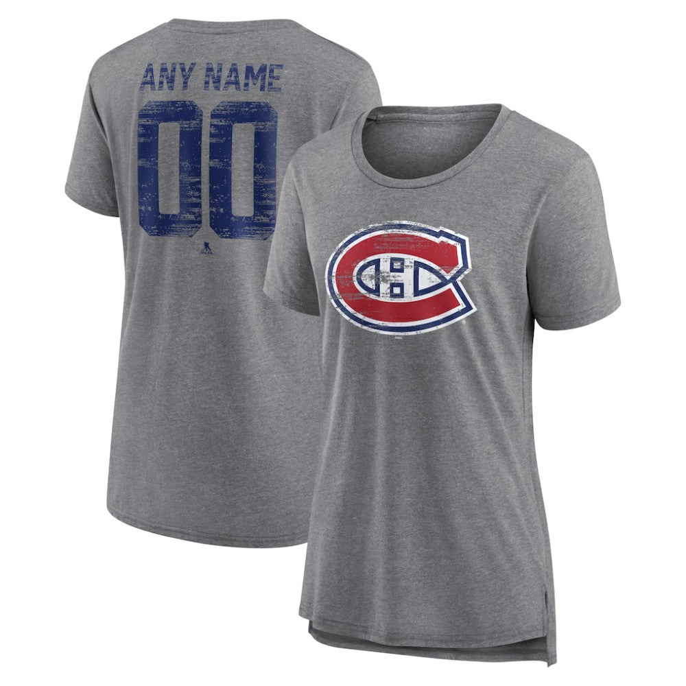 Montreal Canadiens Women's Heritage Custom Tri-Blend T-Shirt - NHL T-shirts