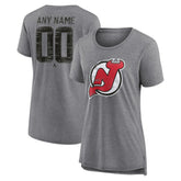 New Jersey Devils Women's Heritage Custom Tri-Blend T-Shirt - NHL T-shirts