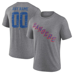 New York Rangers Heritage Custom Tri-Blend T-Shirt - NHL T-shirts