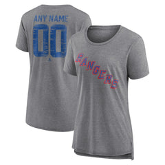 New York Rangers Women's Heritage Custom Tri-Blend T-Shirt - NHL T-shirts