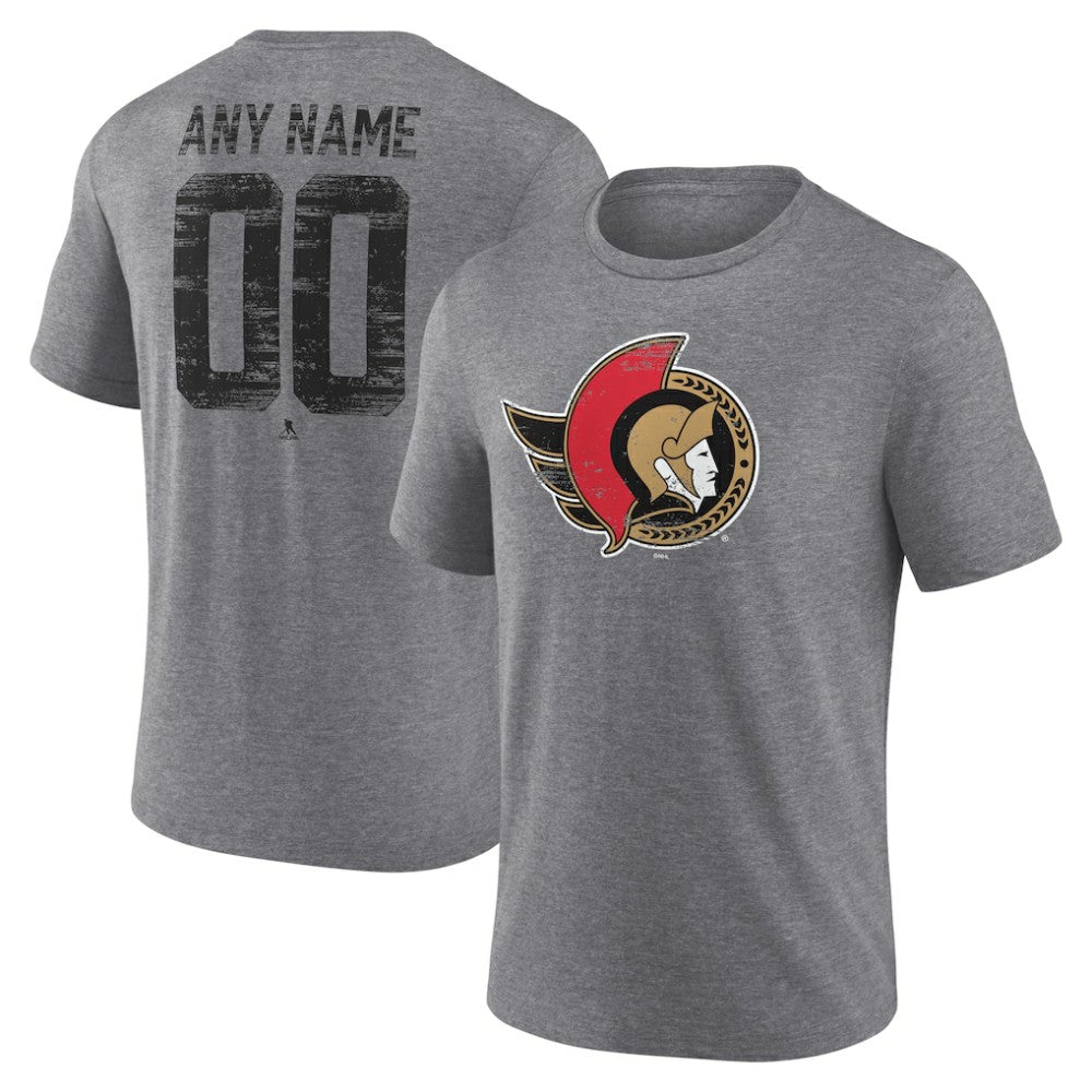 Ottawa Senators Heritage Custom Tri-Blend T-Shirt - NHL T-shirts