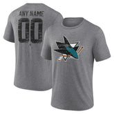 San Jose Sharks Heritage Custom Tri-Blend T-Shirt - NHL T-shirts
