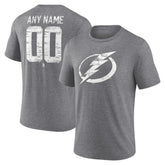 Tampa Bay Lightning Heritage Custom Tri-Blend T-Shirt - NHL T-shirts
