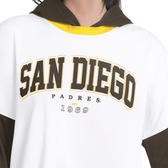 San Diego Padres G-III 4Her by Carl Banks Women's Key Player Oversized Hooded Long Sleeve T-Shirt - MLB T-shirts