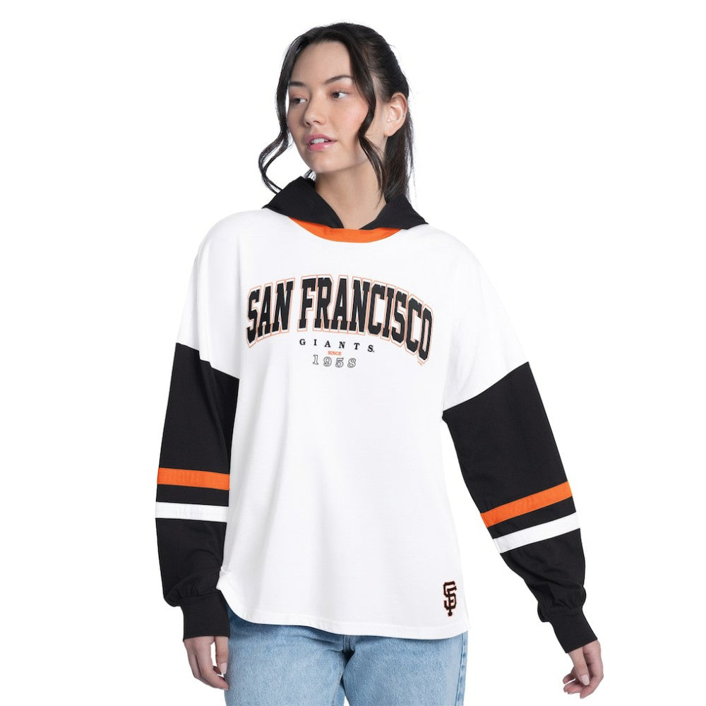 San Francisco Giants G-III 4Her by Carl Banks Women's Key Player Oversized Hooded Long Sleeve T-Shirt - MLB T-shirts