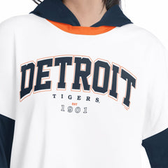 Detroit Tigers G-III 4Her by Carl Banks Women's Key Player Oversized Hooded Long Sleeve T-Shirt - MLB T-shirts