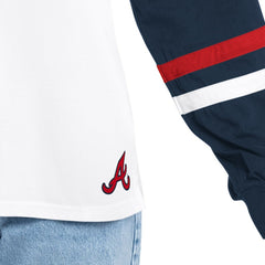 Atlanta Braves G-III 4Her by Carl Banks Women's Key Player Oversized Hooded Long Sleeve T-Shirt - MLB T-shirts
