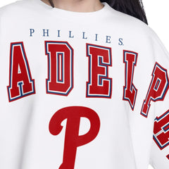 Philadelphia Phillies G-III 4Her by Carl Banks Women's Bleachers Cropped Pullover Sweatshirt - MLB Pullover