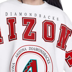 Arizona Diamondbacks G-III 4Her by Carl Banks Women's Bleachers Cropped Pullover Sweatshirt - MLB Pullover