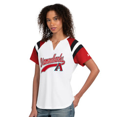 Arizona Diamondbacks Starter Women's Game On Notch Neck T-Shirt - MLB T-shirts