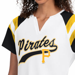 Pittsburgh Pirates Starter Women's Game On Notch Neck T-Shirt - MLB T-shirts