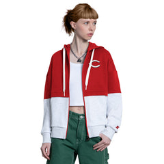 Cincinnati Reds Starter Women's Wishbone Full-Zip Hoodie - MLB Hoodies