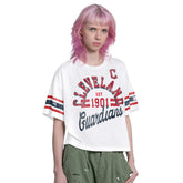 Cleveland Guardians Starter Women's Cropped Hurry Up Offense T-Shirt - MLB T-shirts