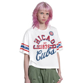 Chicago Cubs Starter Women's Cropped Hurry Up Offense T-Shirt - MLB T-shirts