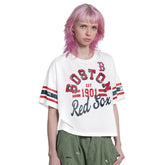 Boston Red Sox Starter Women's Cropped Hurry Up Offense T-Shirt - MLB T-shirts