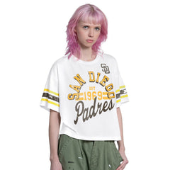 San Diego Padres Starter Women's Cropped Hurry Up Offense T-Shirt - MLB T-shirts