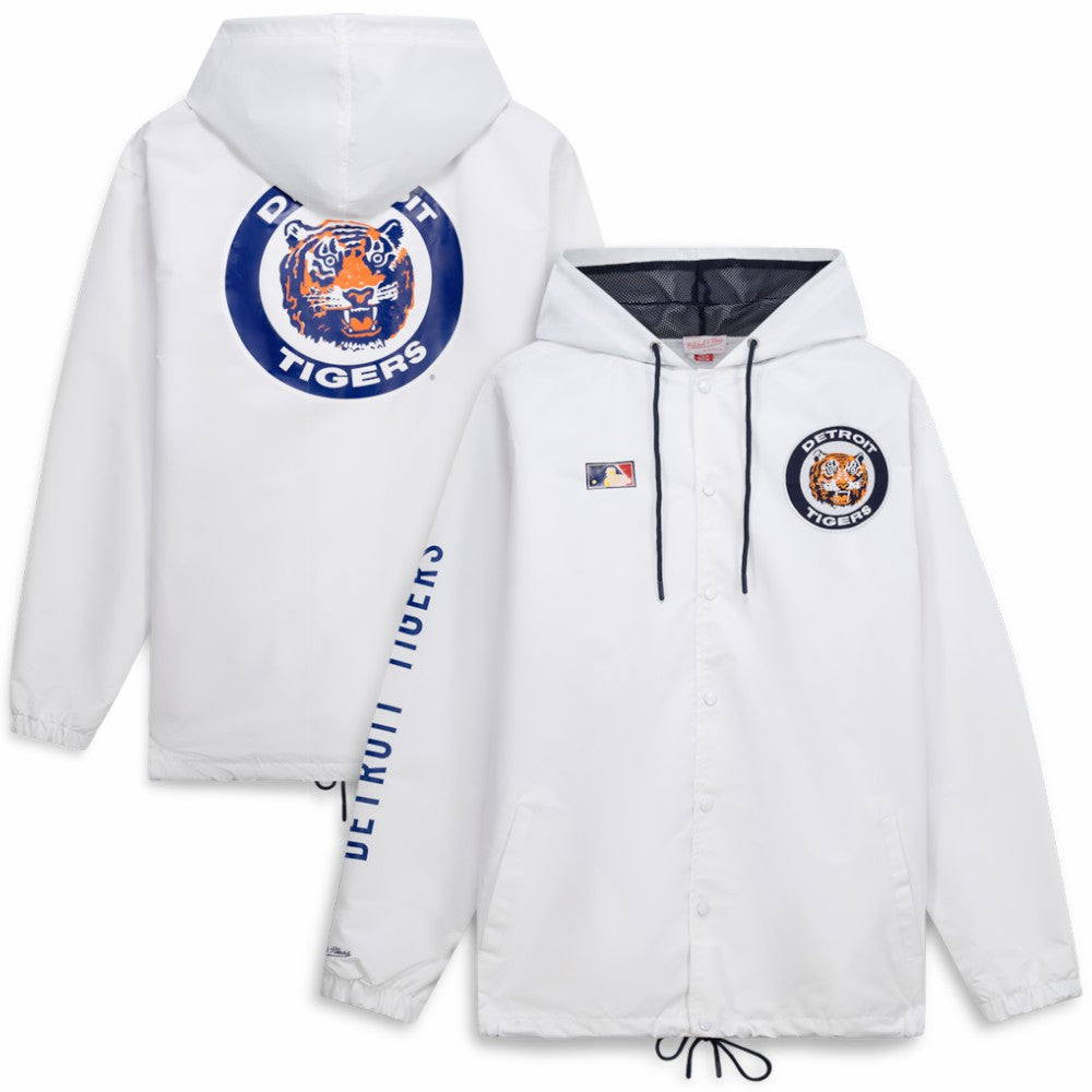 Detroit Tigers Mitchell & Ness Big & Tall Full-Snap Hooded Jacket - MLB Jackets