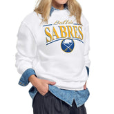 Buffalo Sabres Starter Women's Arch Stripe Fleece Sweatshirt - NHL Sweatshirts