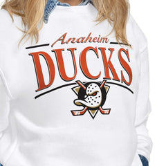 Anaheim Ducks Starter Women's Arch Stripe Fleece Sweatshirt - NHL Sweatshirts