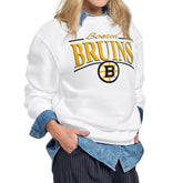Boston Bruins Starter Women's Arch Stripe Fleece Sweatshirt - NHL Sweatshirts