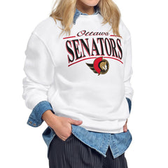 Ottawa Senators Starter Women's Arch Stripe Fleece Sweatshirt - NHL Sweatshirts