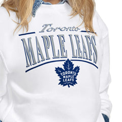 Toronto Maple Leafs Starter Women's Arch Stripe Fleece Sweatshirt - NHL Sweatshirts
