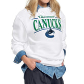 Vancouver Canucks Starter Women's Arch Stripe Fleece Sweatshirt - NHL Sweatshirts