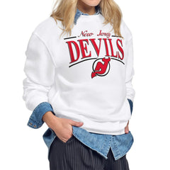New Jersey Devils Starter Women's Arch Stripe Fleece Sweatshirt - NHL Sweatshirts