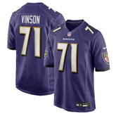 Baltimore Ravens Carson Vinson Team Game Jersey | NFL Hot