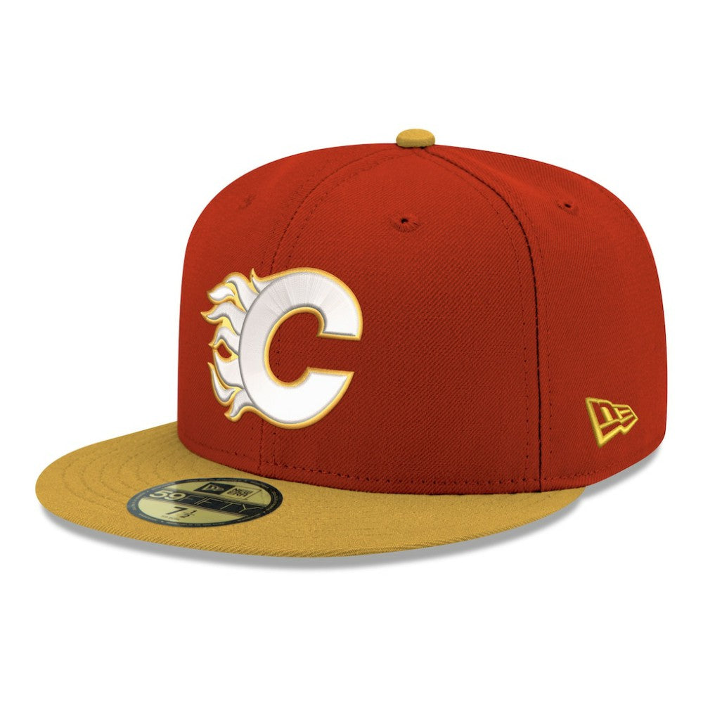 Calgary Flames New Era Core Logo Two-Tone 59FIFTY Fitted Hat - NHL Hats