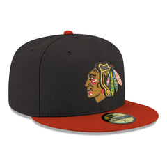 Chicago Blackhawks New Era Core Logo Two-Tone 59FIFTY Fitted Hat - NHL Hats