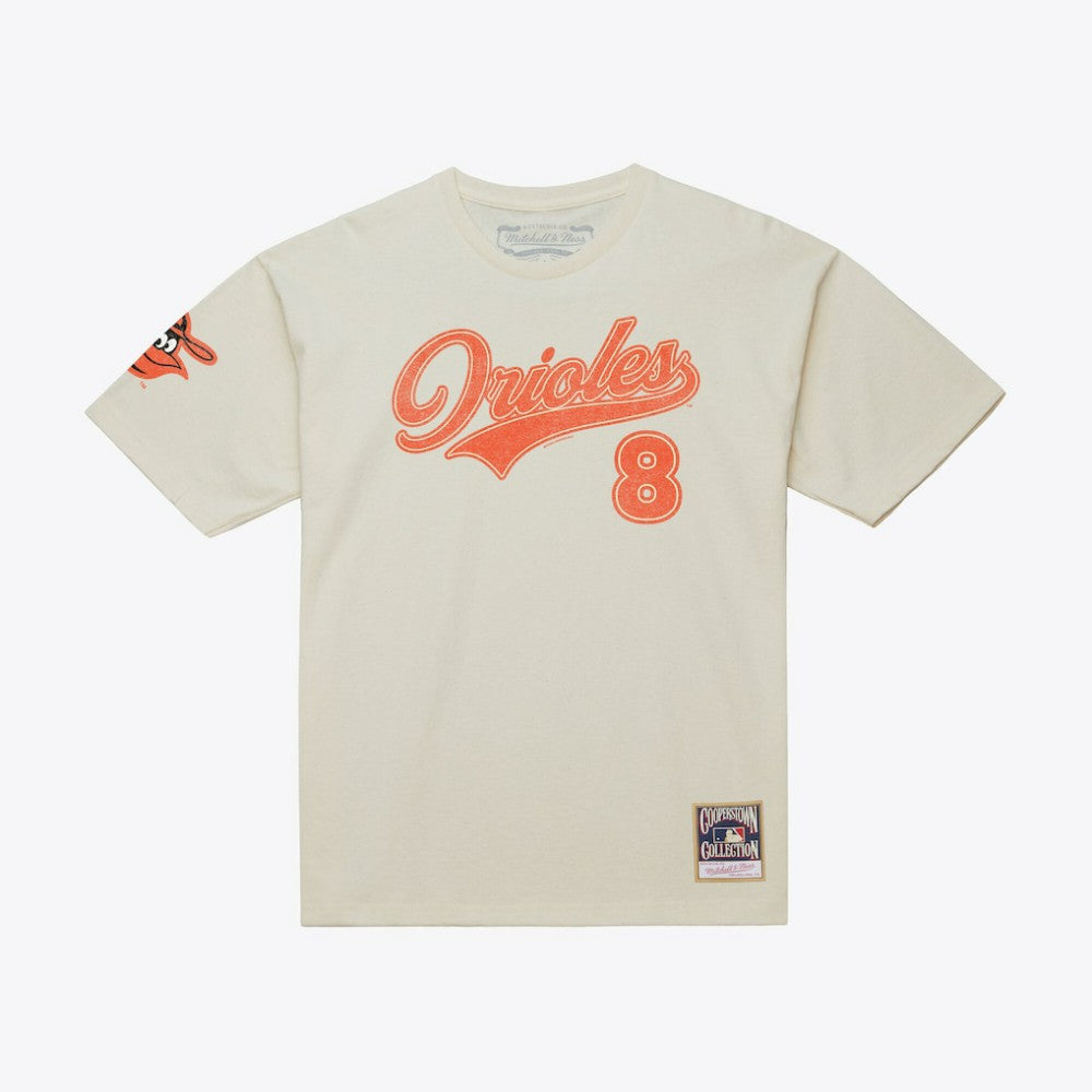 Cal Ripken Jr. Baltimore Orioles Mitchell & Ness Cooperstown Collection Throwback Name & Number T-Shirt - MLB T-shirts
