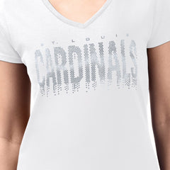 St. Louis Cardinals G-III 4Her by Carl Banks Women's Metallic Drop Lightweight V-Neck T-Shirt - MLB T-shirts