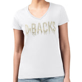 Arizona Diamondbacks G-III 4Her by Carl Banks Women's Metallic Drop Lightweight V-Neck T-Shirt - MLB T-shirts
