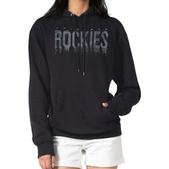 Colorado Rockies G-III 4Her by Carl Banks Women's Metallic Drop Fleece Hoodie - MLB Hoodies