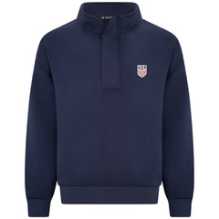 USMNT Levelwear Luxe Signature Stein Quarter-Zip Tri-Blend Sweatshirt with 3-D Patch